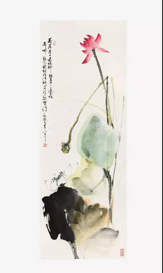 《國(guó)防時(shí)報(bào)》重磅聚焦敘永籍著名畫家劉和璧的寫意荷花(圖16)