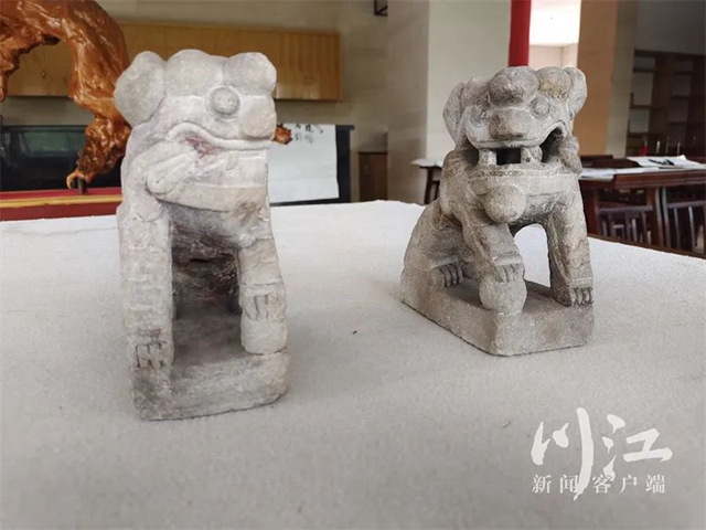 30年后，這對(duì)“九頭獅子”重回玉蟾山丨初步判斷為明代石獅