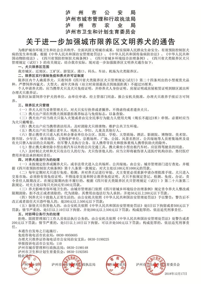 瀘州“養(yǎng)犬”類典型案件公布，警方已處罰多人！