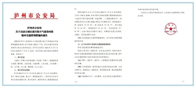 提示 | 2024年1月，瀘州繼續(xù)“限號”！