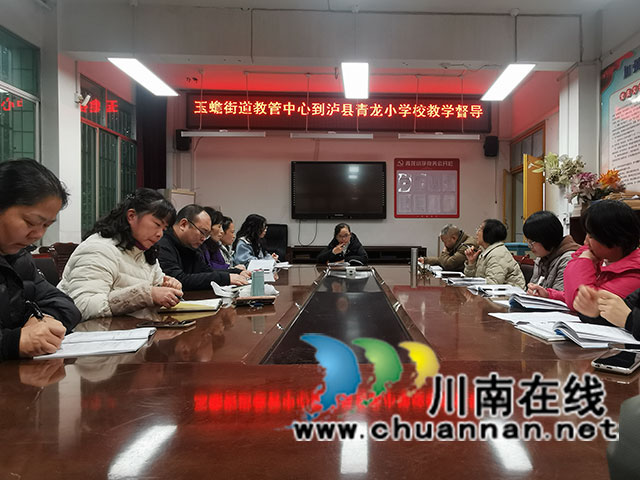 瀘縣玉蟾街道到瀘縣青龍小學(xué)校開展教學(xué)督導(dǎo)