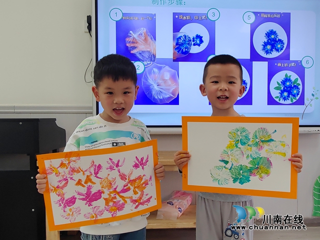 巧手拓印，虞美綻春｜瀘縣惠濟(jì)路幼兒園開展趣味拓印活動