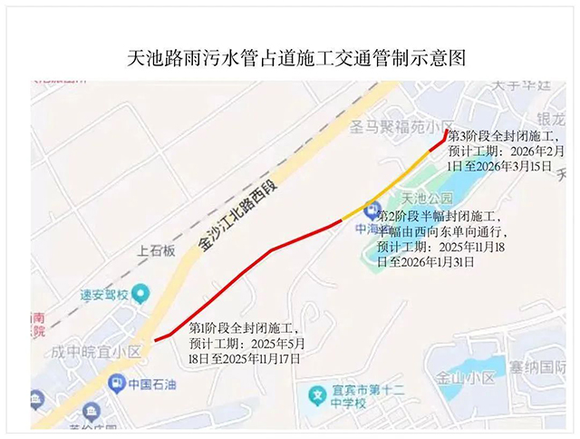 持續(xù)到明年3月！宜賓這條道路實(shí)施臨時(shí)交通管制！