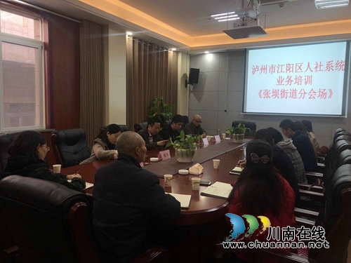 江陽區(qū)人社局到張壩街道進(jìn)行業(yè)務(wù)培訓(xùn)(圖1)