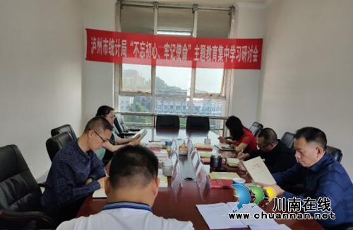 瀘州市統(tǒng)計局開展主題教育集中學(xué)習(xí)研討(圖1)