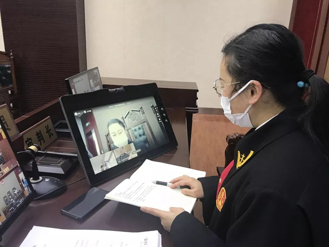 戰(zhàn)疫情（三）│開庭不打烊，江陽法院利用互聯(lián)網(wǎng)+審理案件(圖3)