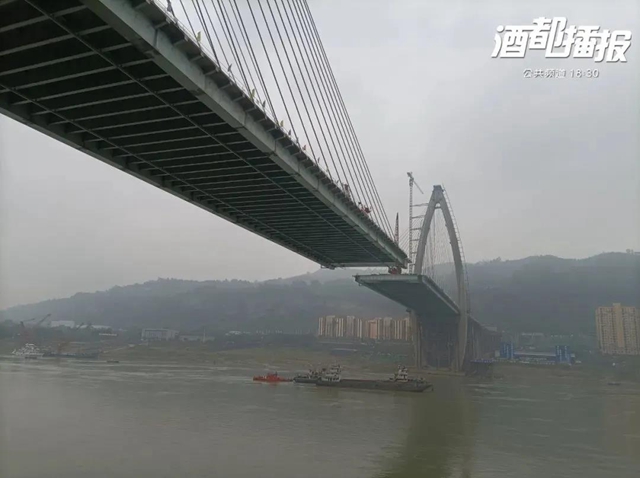 預(yù)計下月合龍！宜賓這座跨江大橋有新進(jìn)展！通車后將改善主城交通狀況(圖1)