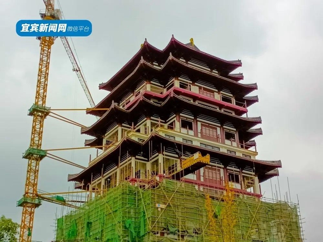 正式亮相！宜賓主城區(qū)又一新地標(biāo)來(lái)了！唐式樓閣，古色古香！(圖3)