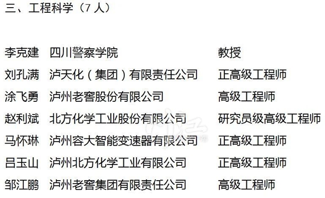 公示 | 第九批瀘州市學(xué)術(shù)和技術(shù)帶頭人建議人選名單來(lái)了！(圖2)