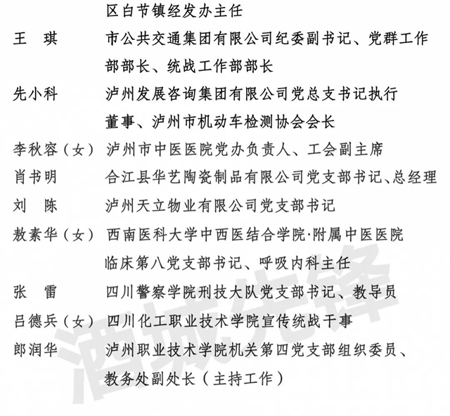 中共瀘州市委組織部關(guān)于全市“兩優(yōu)一先” 擬表彰對(duì)象的公示(圖10)