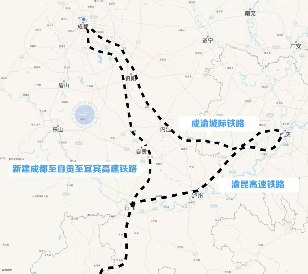 瀘州、內江、宜賓、自貢四市將擁有3條時速350公里高鐵(圖4)