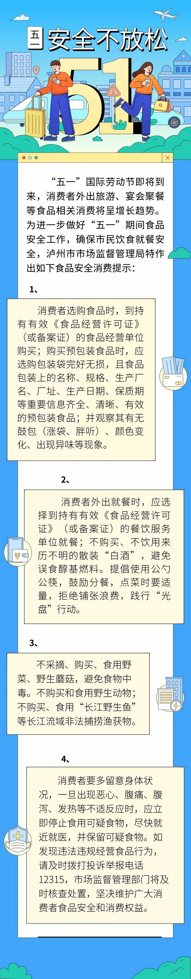 @瀘州人，這份“五一”假期食品安全消費提示請收好